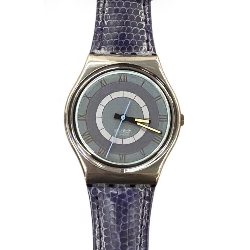 Vintage Swatch watch ALEXANDER GX123 Rare Vintage Swiss Made Quartz Silver Bezel